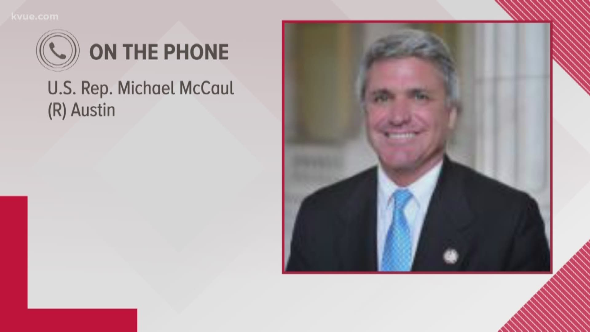 Texas Congressman Michael McCaul said he's proud of local, state and federal authorities' efforts in investigating the Austin bombing suspect.