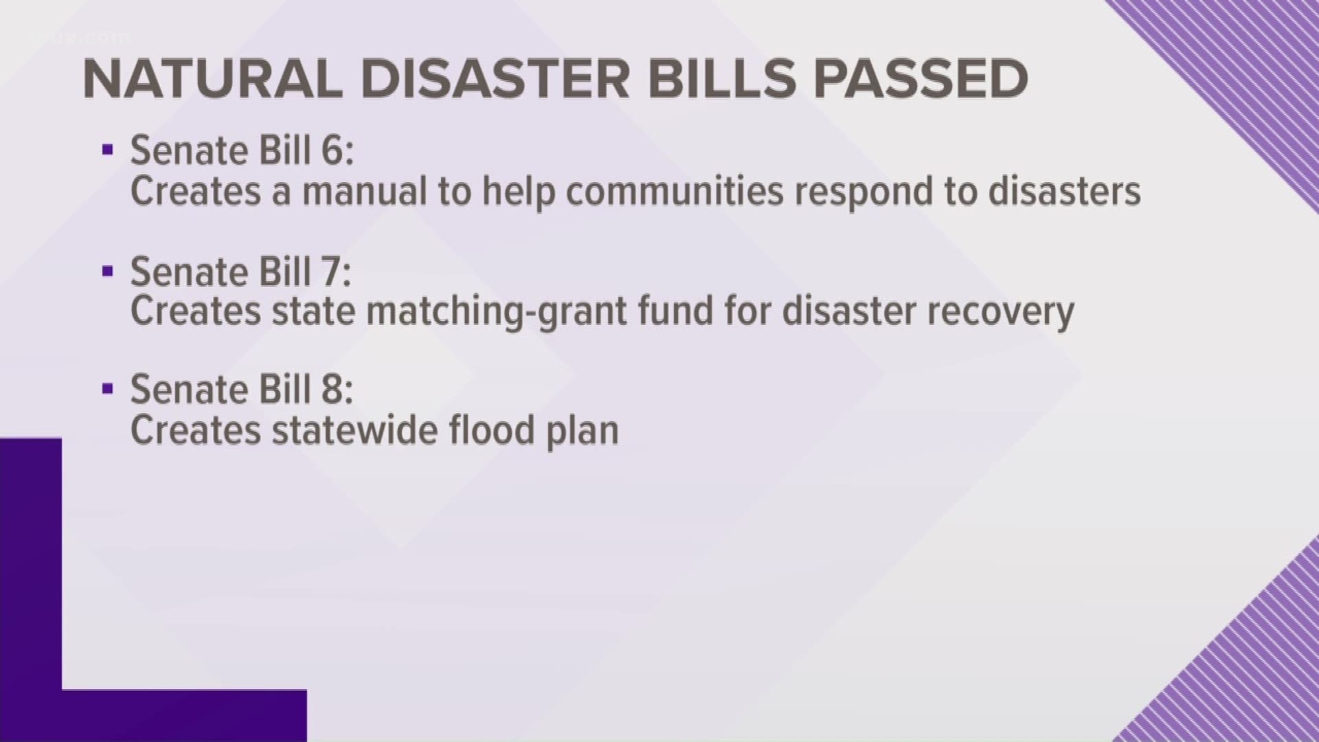 Texas Senators unanimously passed three bills to make sure Texas is ready for the next natural disaster.