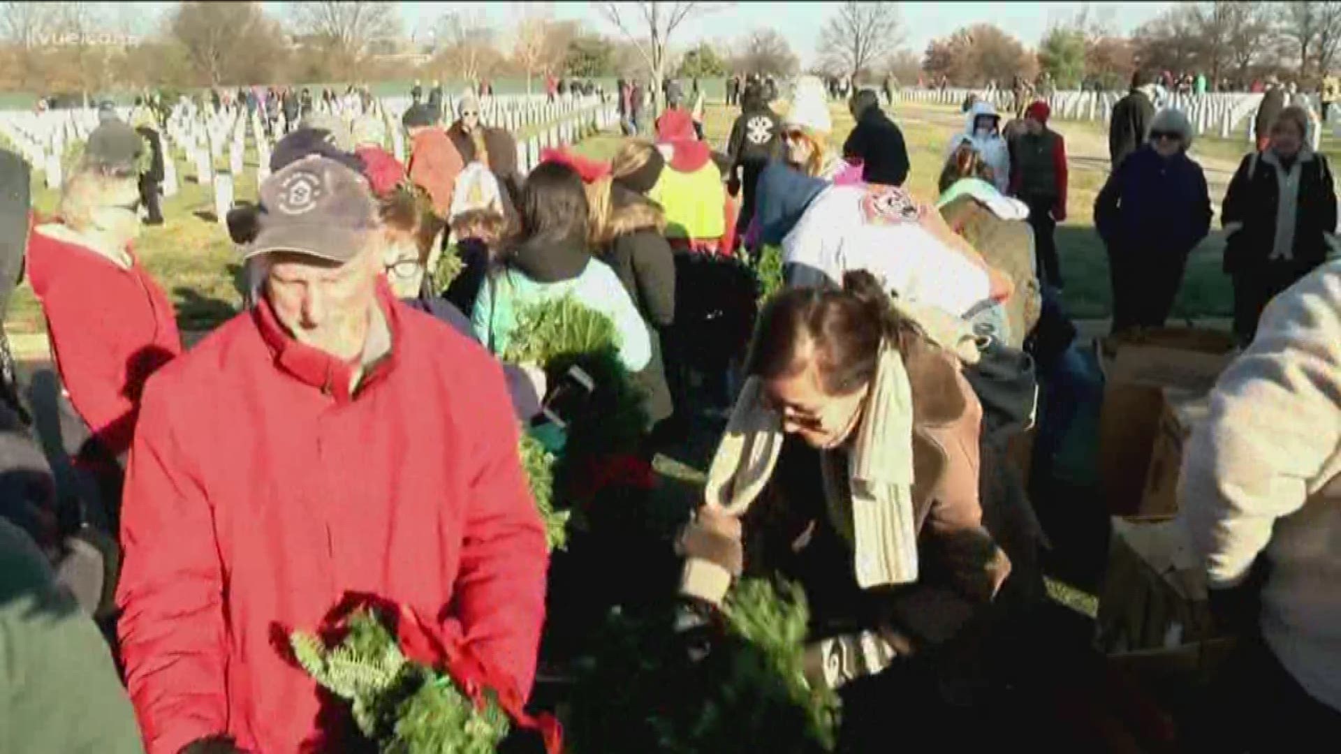 Last week, the group only had 900 of the 3,100 wreaths it needed for the Texas State Cemetery.