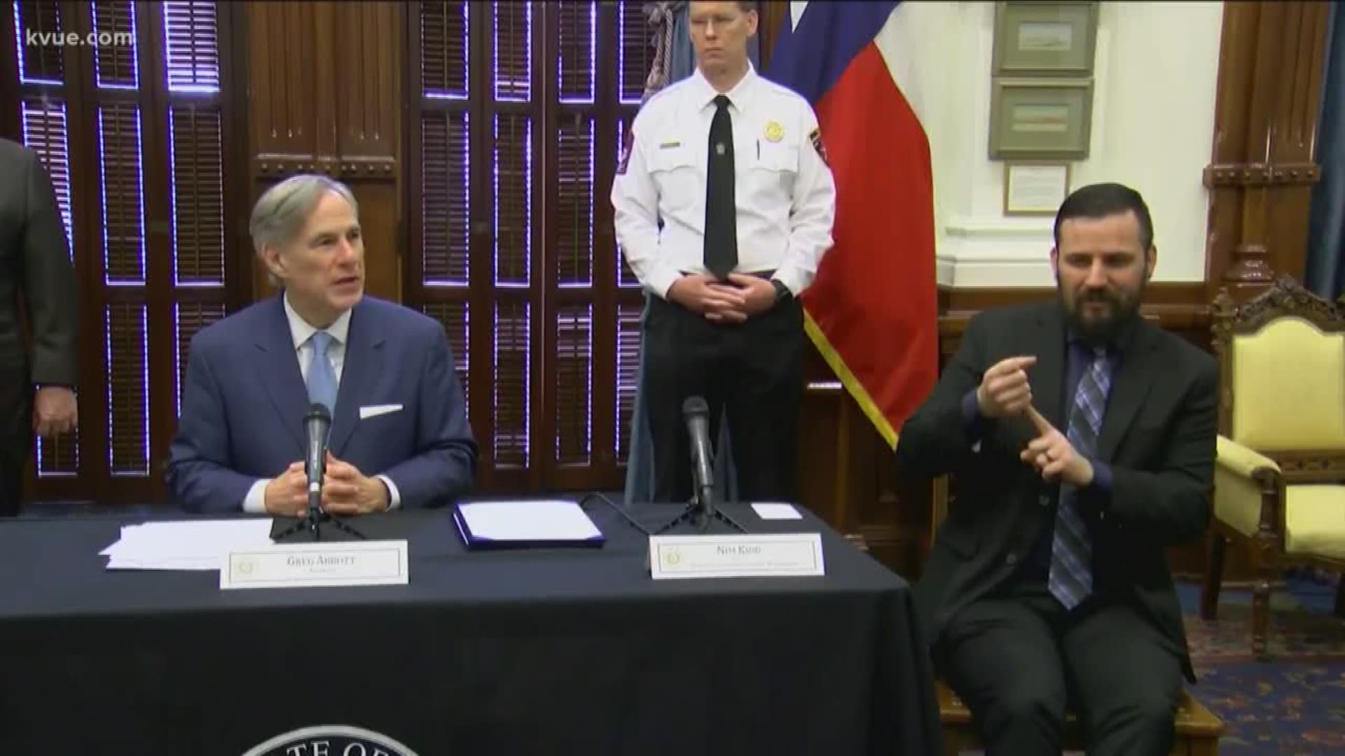 Gov. Greg Abbott held a press conference, were he announced two executive orders to help "free up countless hospital beds" and announced a coronavirus strike force.