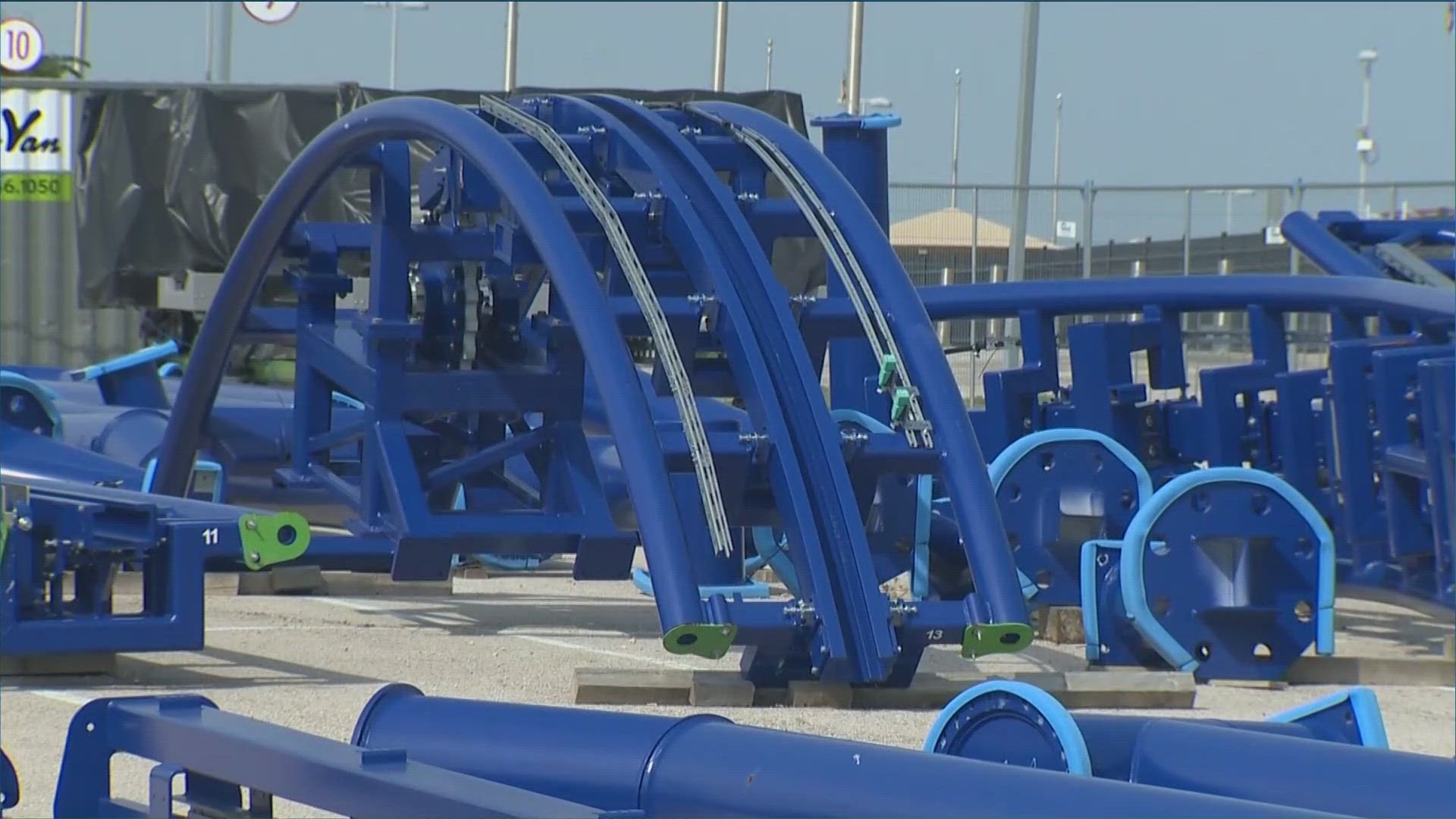 Crews are making progress on a new amusement park at the Circuit of the Americas.