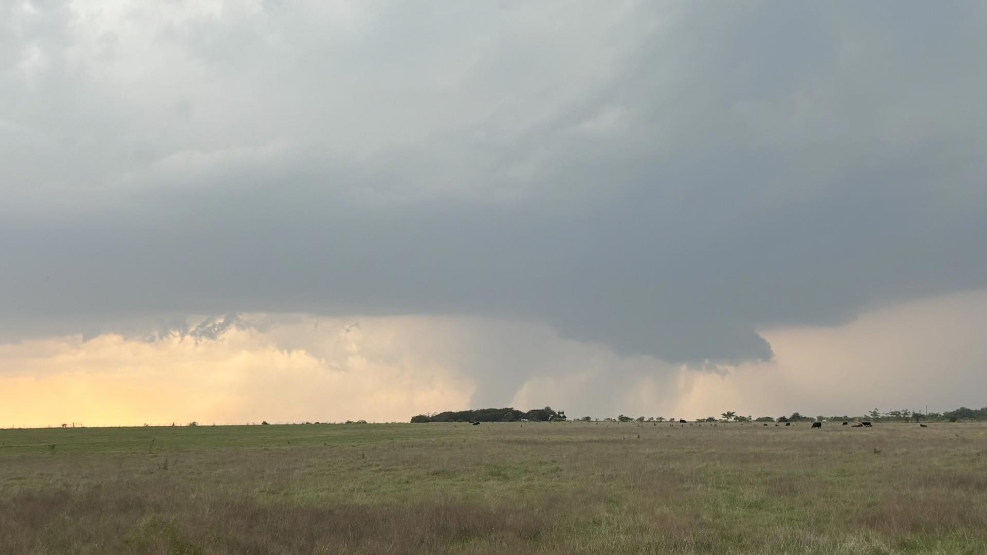 Images from the Oakalla area confirmed a tornado on the ground that was labeled "considerable" at one point.