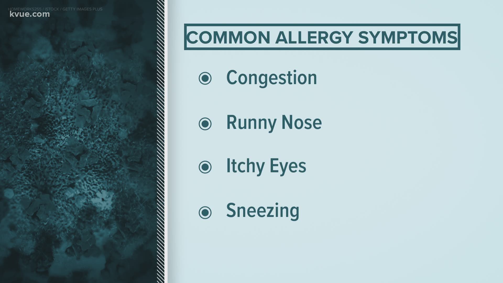 In Central Texas, allergies are year-round, so how can you tell if your symptoms could be something more serious?