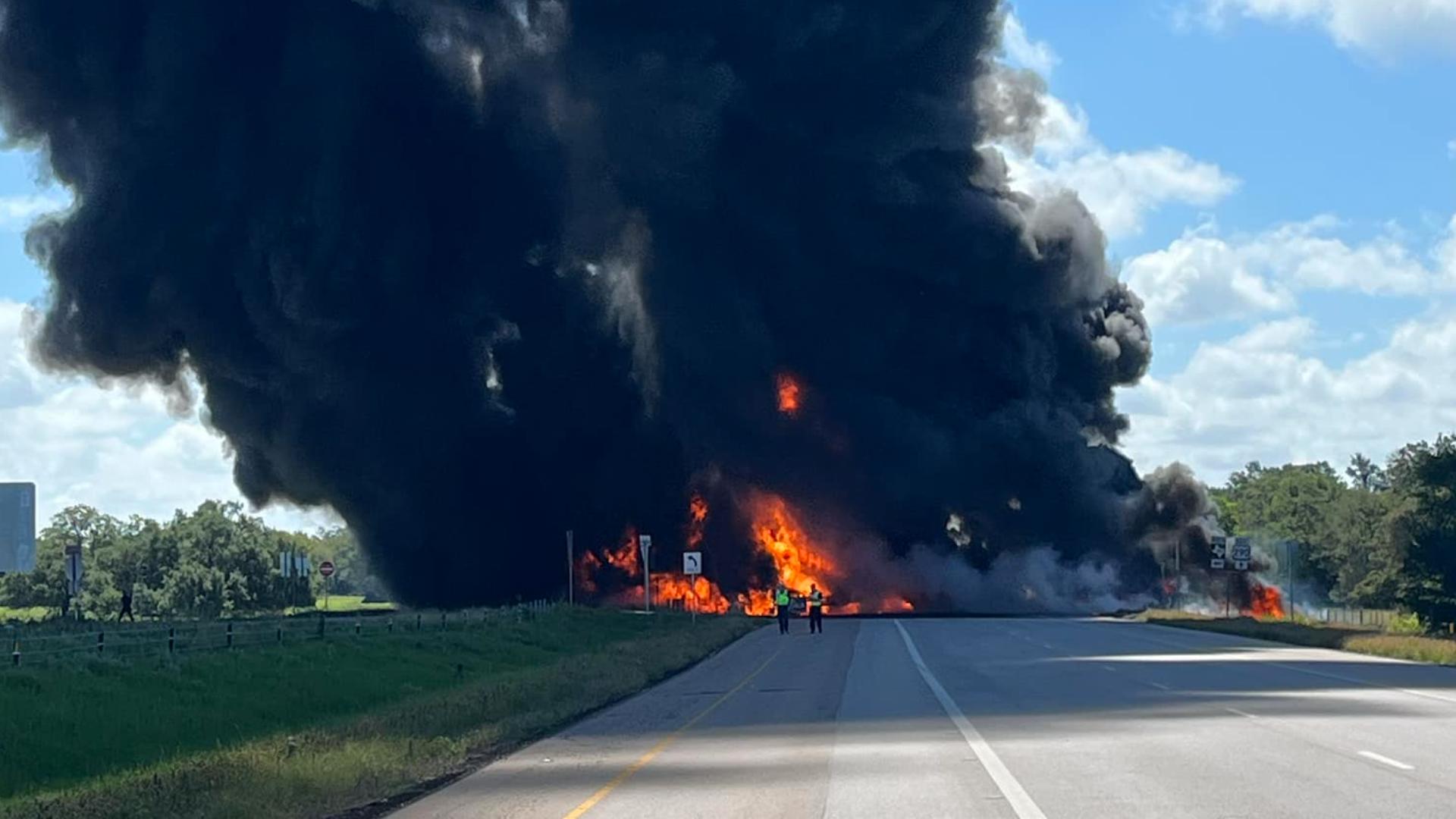 The explosion happened on U.S. 290 east of Giddings.