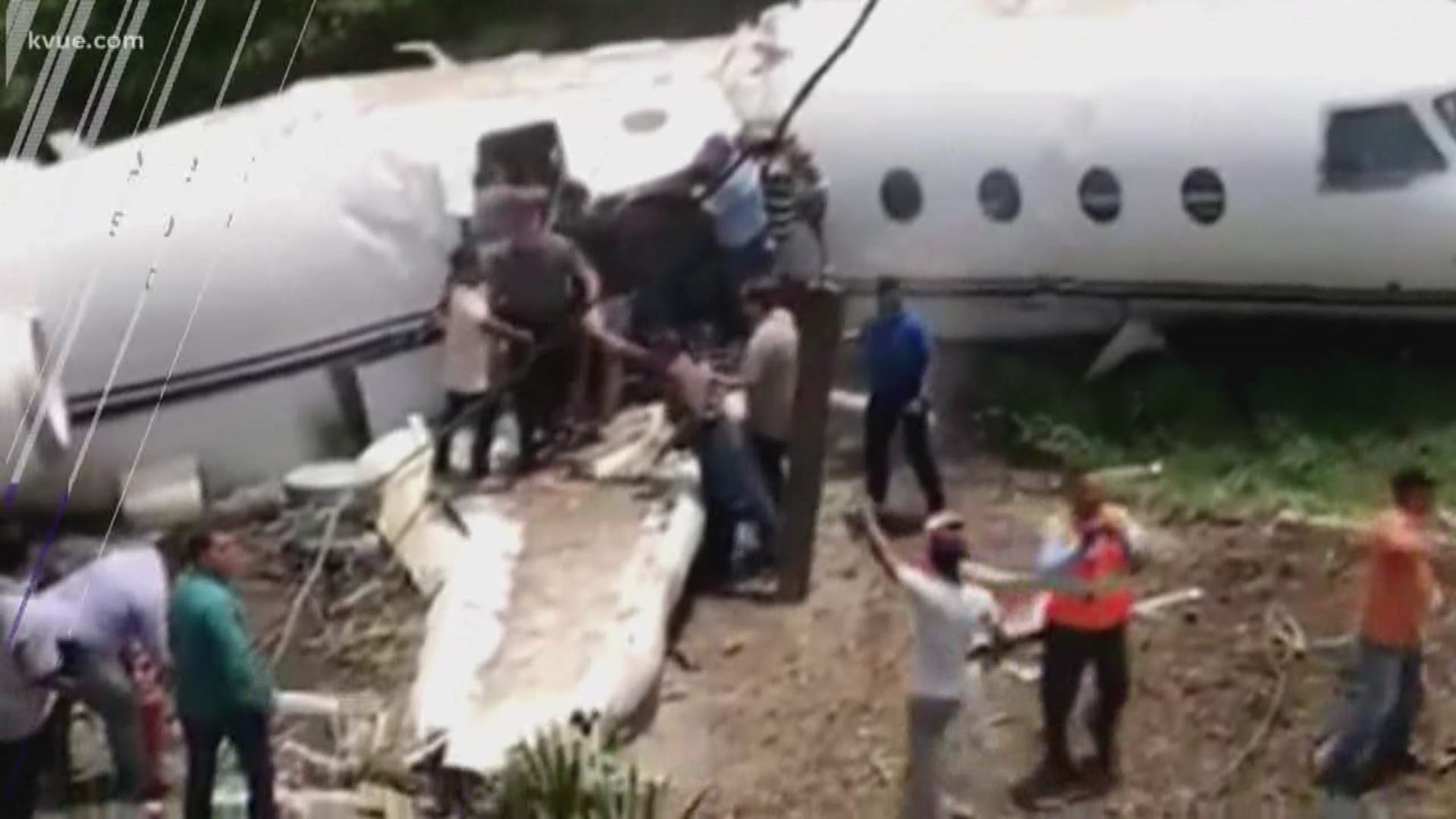 New video shows a private plane from Austin just moments before it came to a crashing stop at an airport in Honduras.