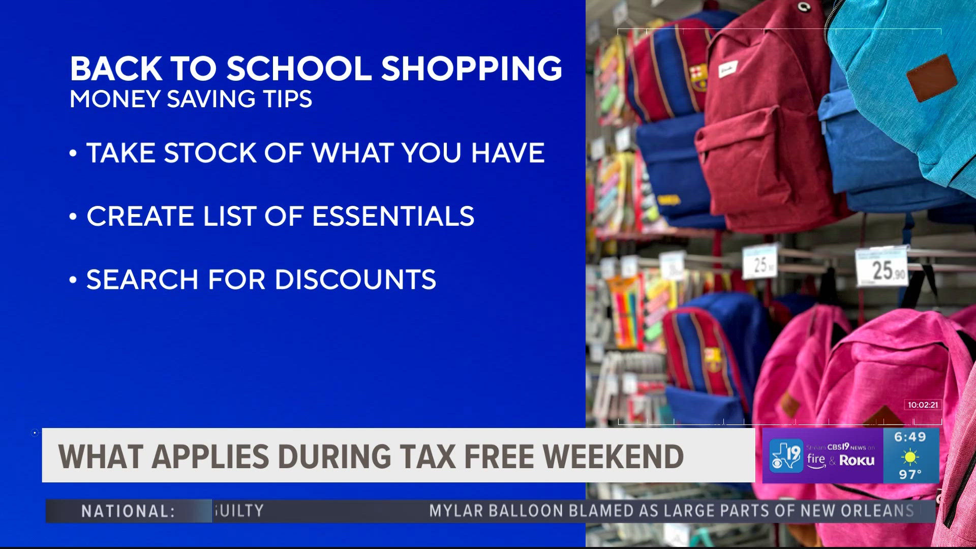 Tax-free weekend begins Aug. 9 for back-to-school season