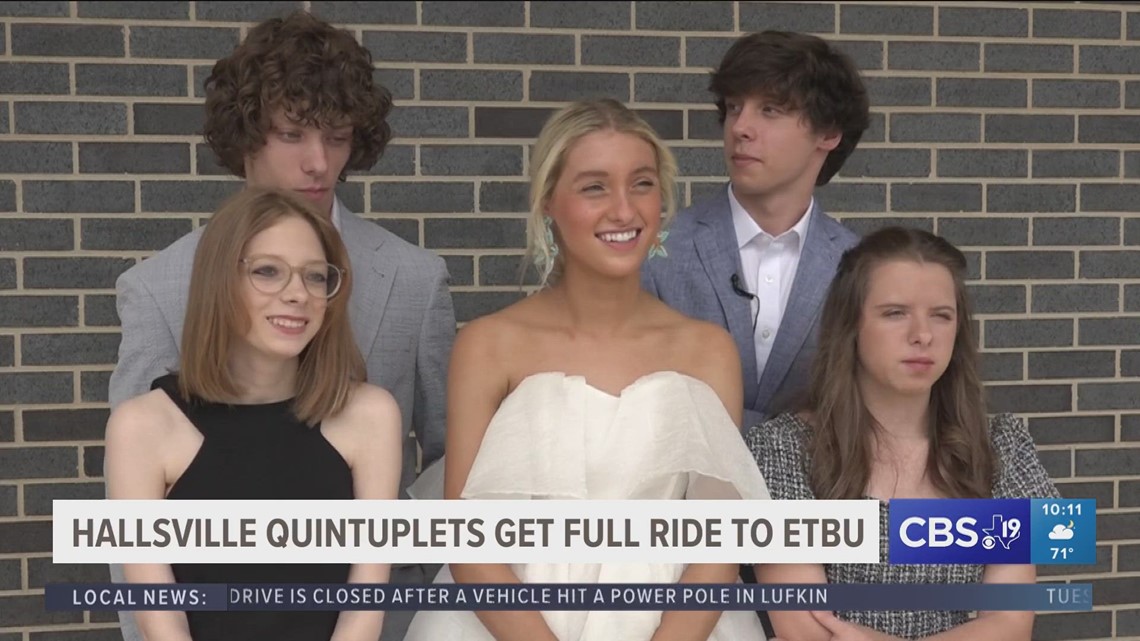 ETX Quintuplets get tuition paid for at ETBU - Vimarsana News