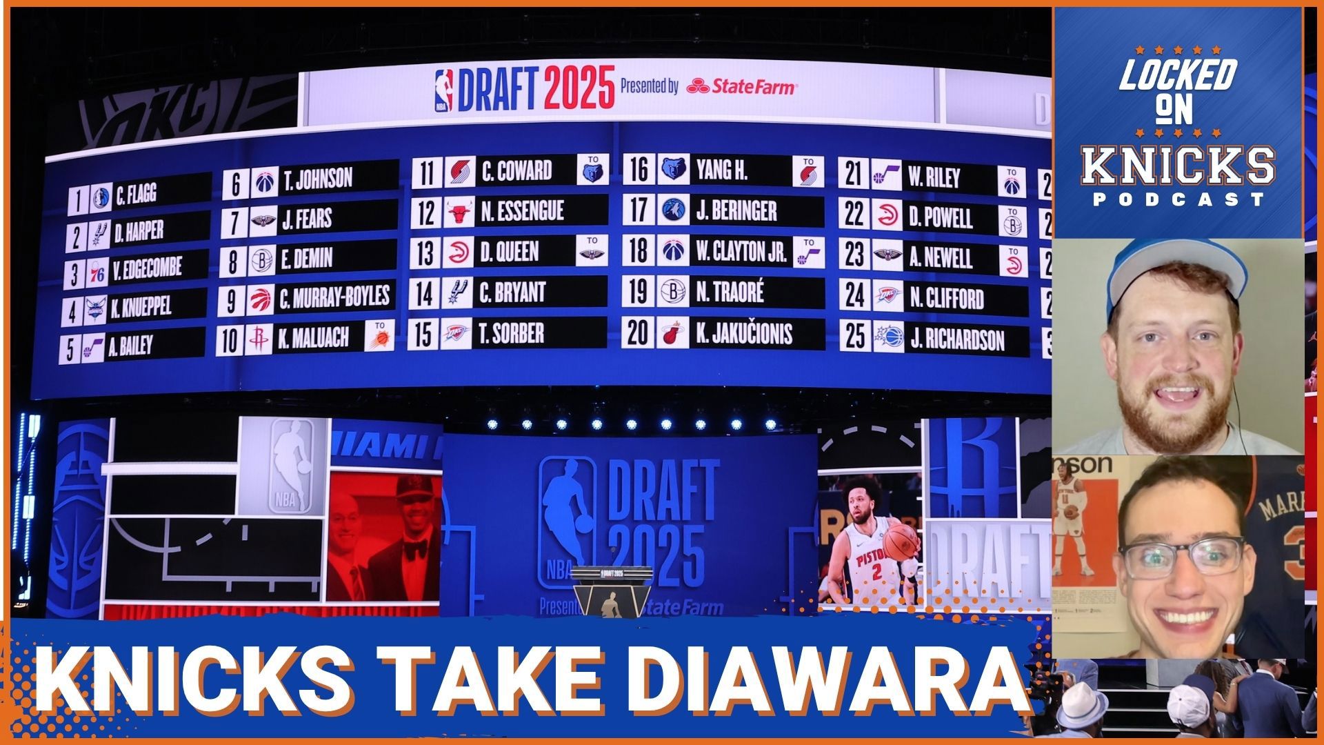 Mohamed Diawara is a Knick after New York traded back one spot to 51 in the second round of the 2025 NBA Draft.