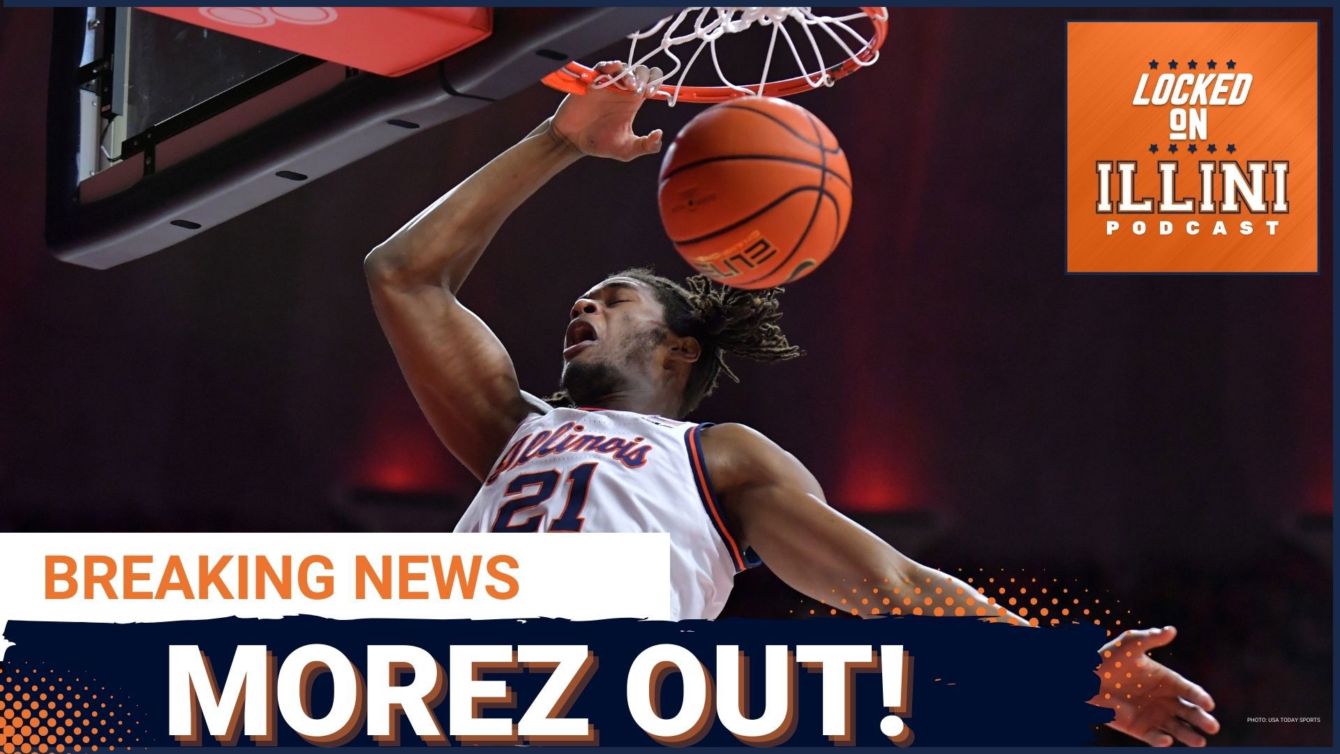 Breaking news as Illini basketball head coach Brad Underwood confirmed Morez Johnson Jr broke his wrist against Michigan State and will be out.