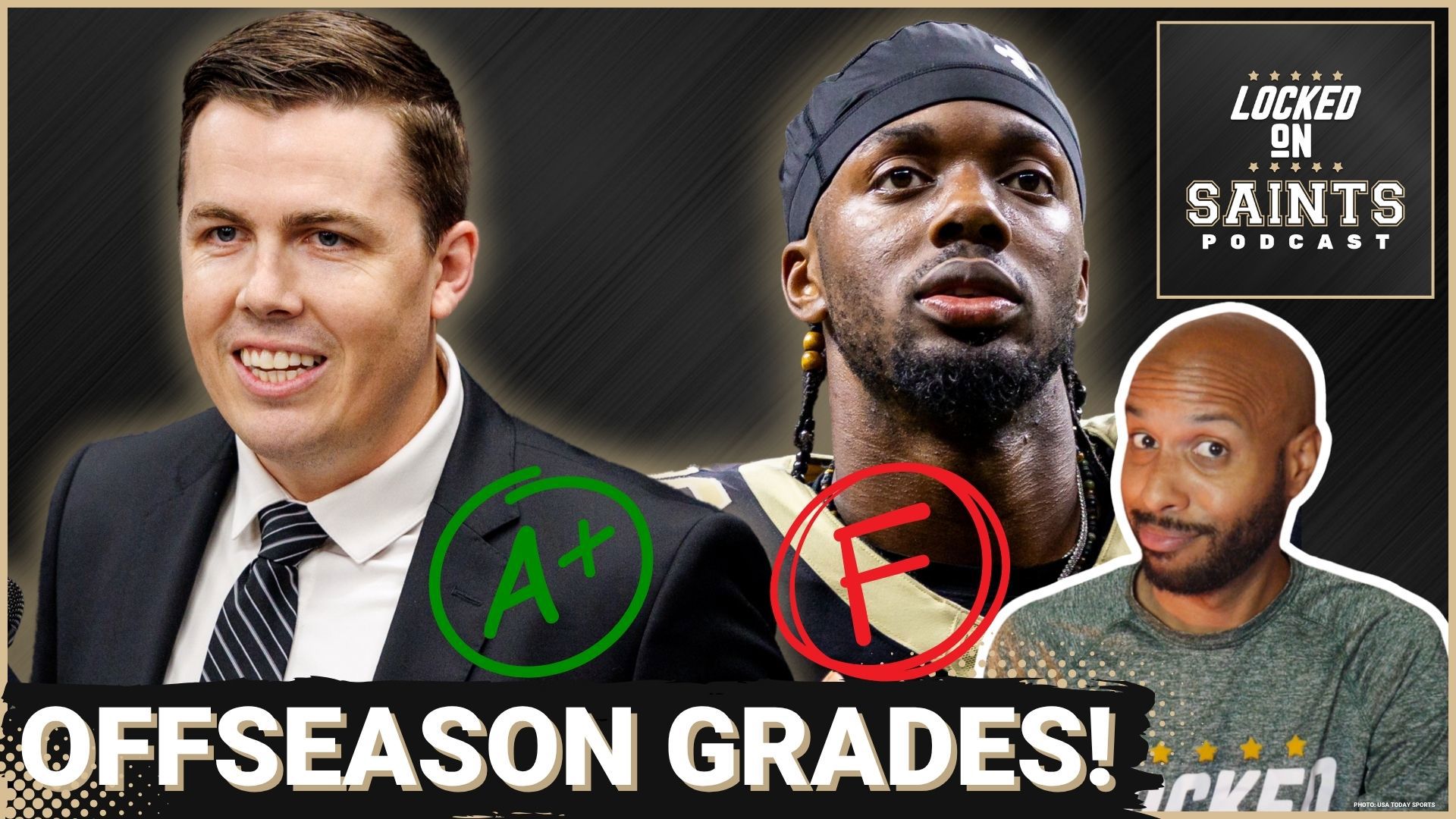 The New Orleans Saints' offseason moves take center stage as key decisions are graded from A to F.