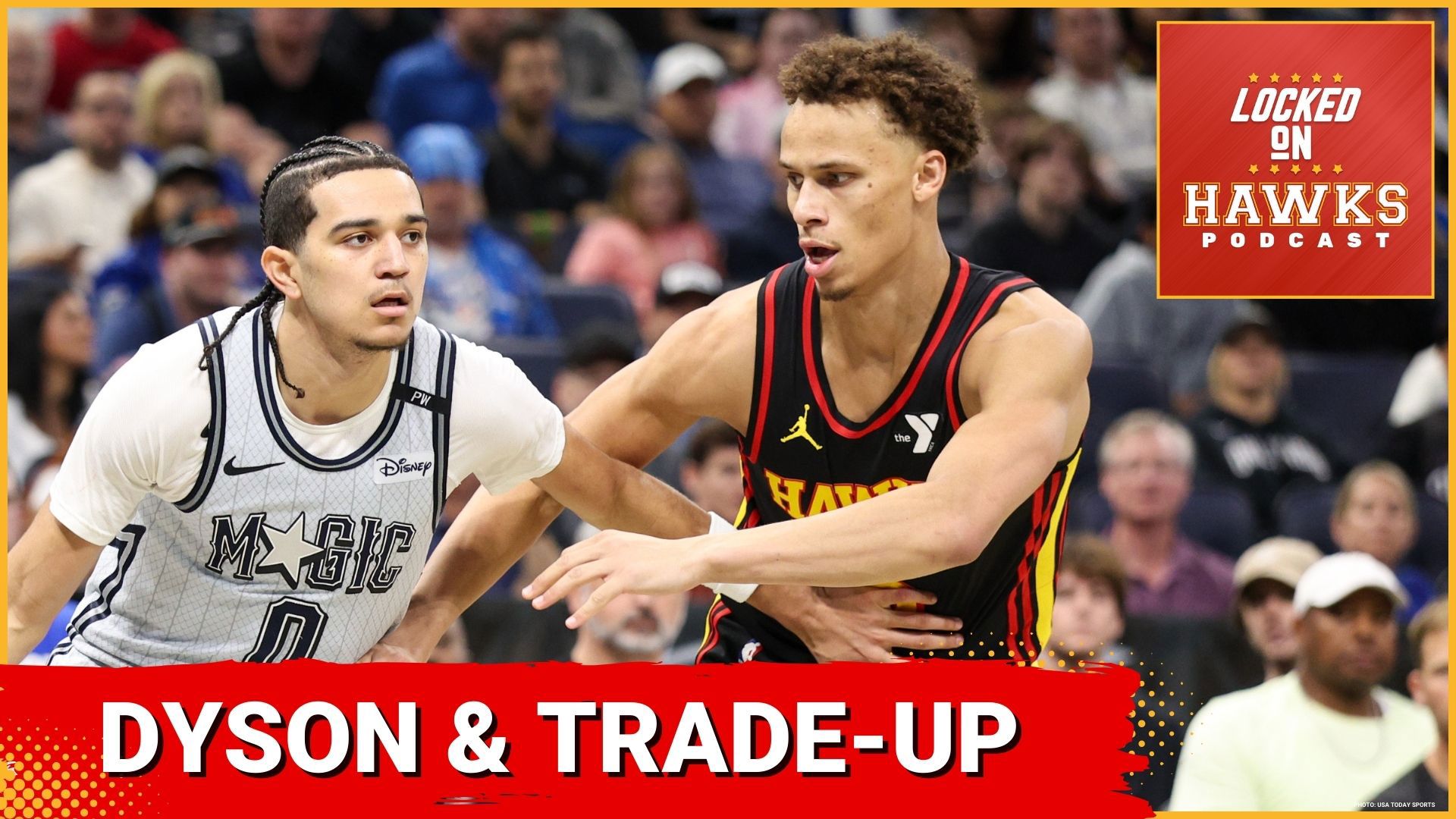 The show begins with Dyson Daniels earning first team All-Defense honors before pivoting to a focus on potential trade-up candidates for the Hawks in the draft.