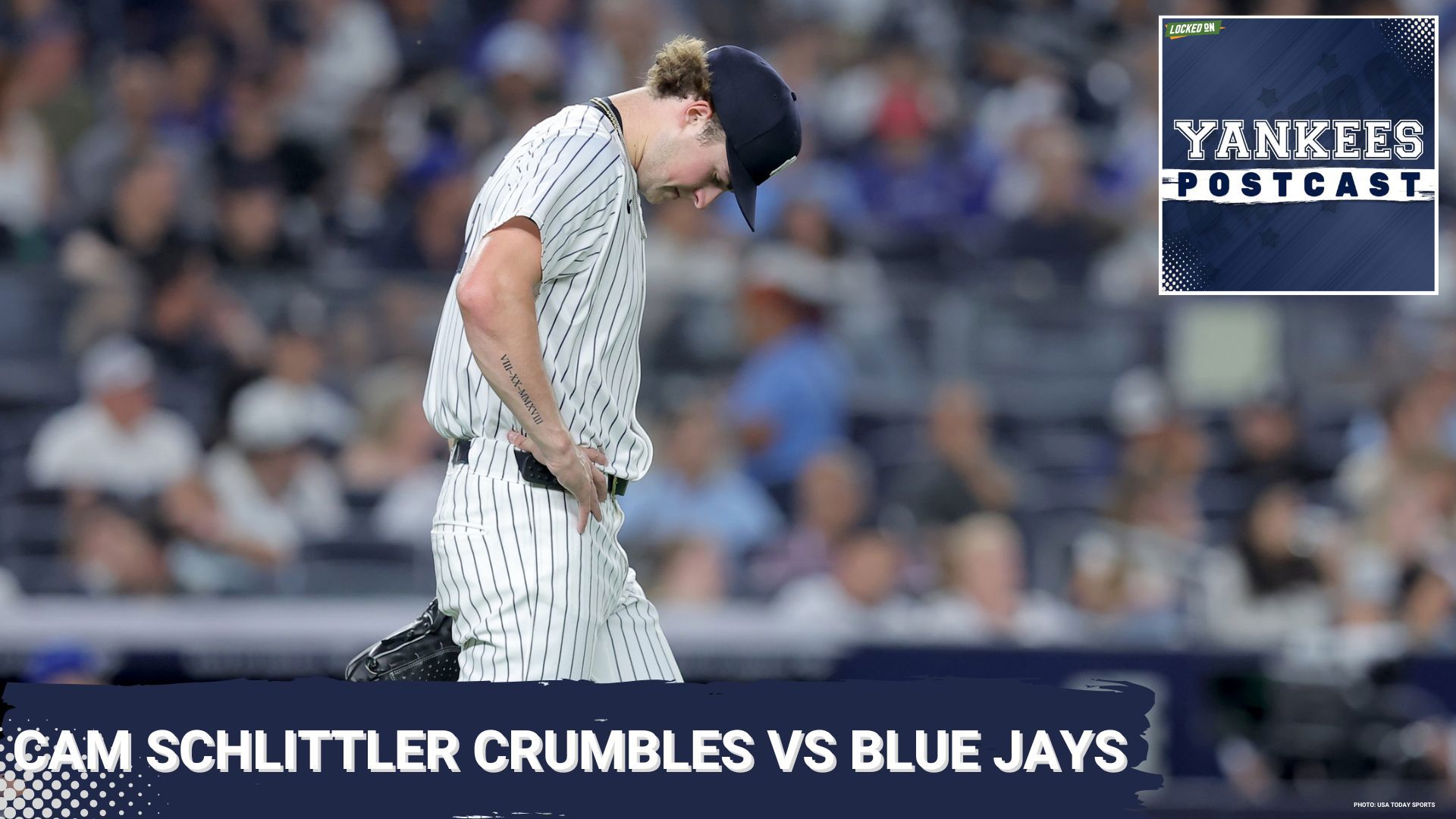 Blue Jays beat the Yankees for an 8th time this season, final score in the series opener 7-1. Cam Schlittler lasted just 1.2 innings and needed 66 pitches.