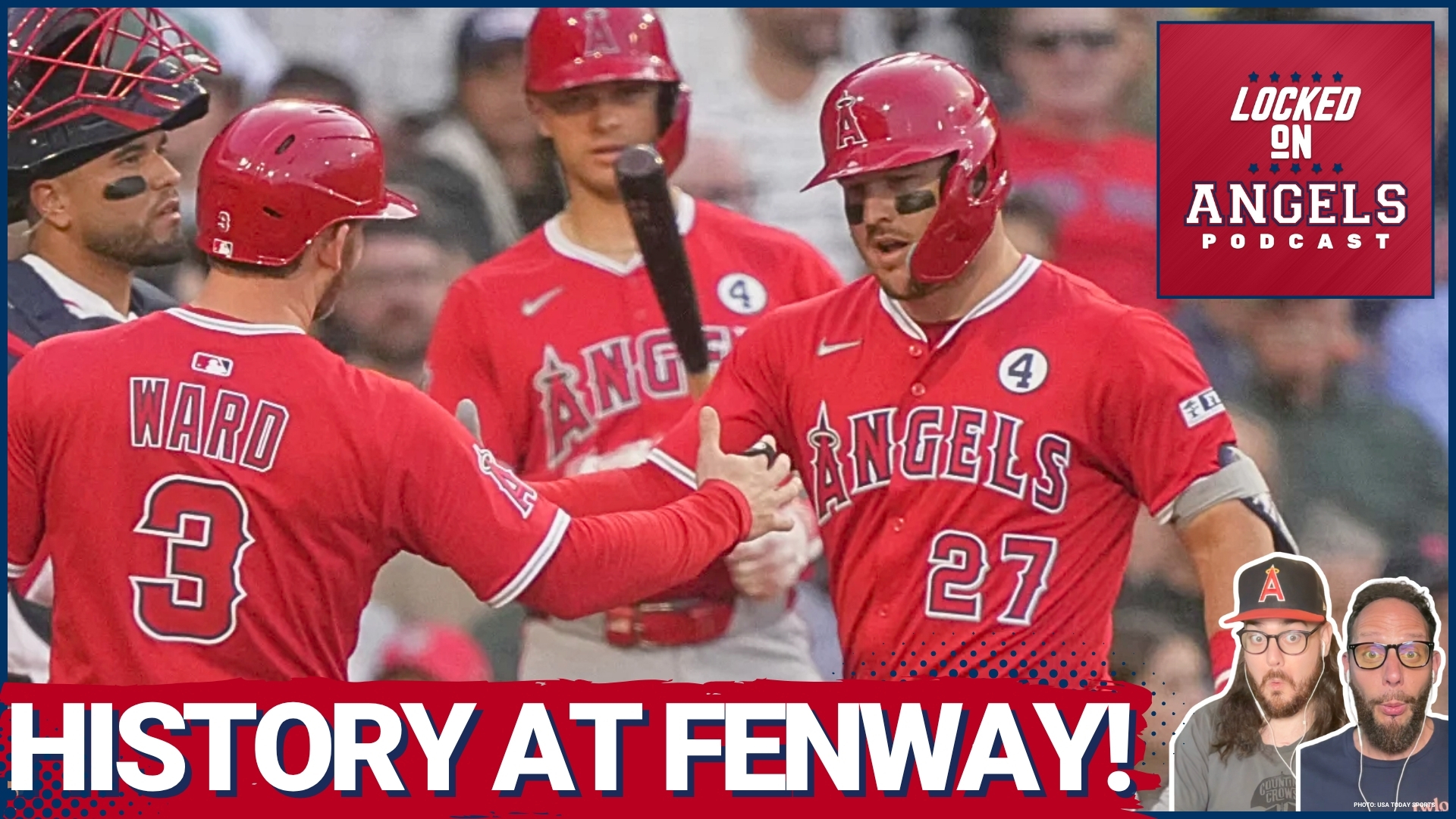 How did the Los Angeles Angels make history at Fenway Park against the Boston Red Sox?