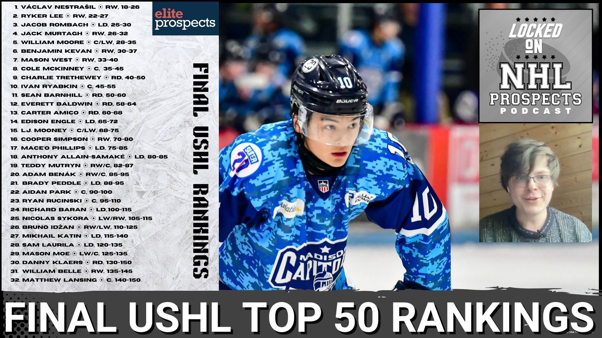 In this episode, I break down my USHL rankings for our Final Ranking Meeting at Elite Prospects.