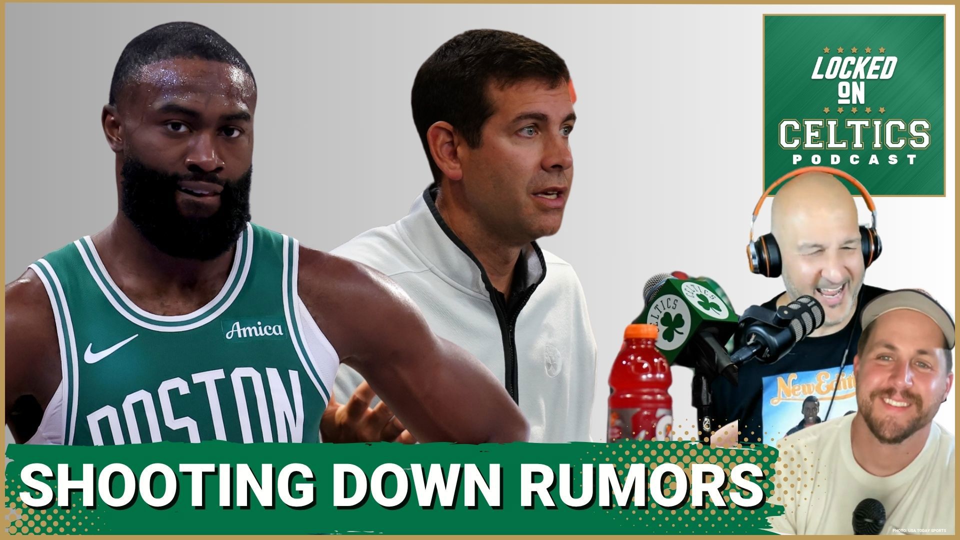 John Karalis and Tom Westerholm discuss NBA trade rumors, debunking speculation about the Celtics trading up in the draft or dealing Jaylen Brown to the Spurs.