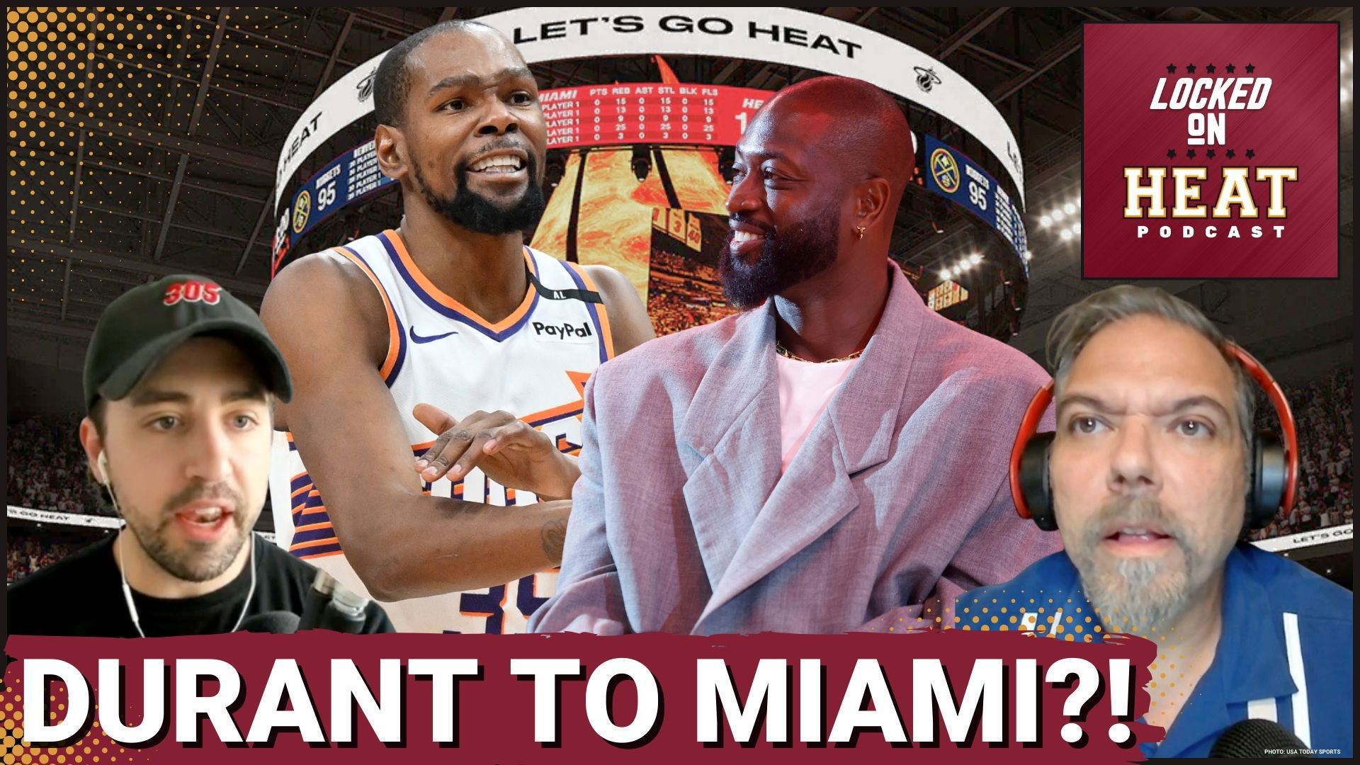 Miami Heat podcast discusses key players' performance, Kevin Durant trade rumors, and Dwyane Wade's departure.
