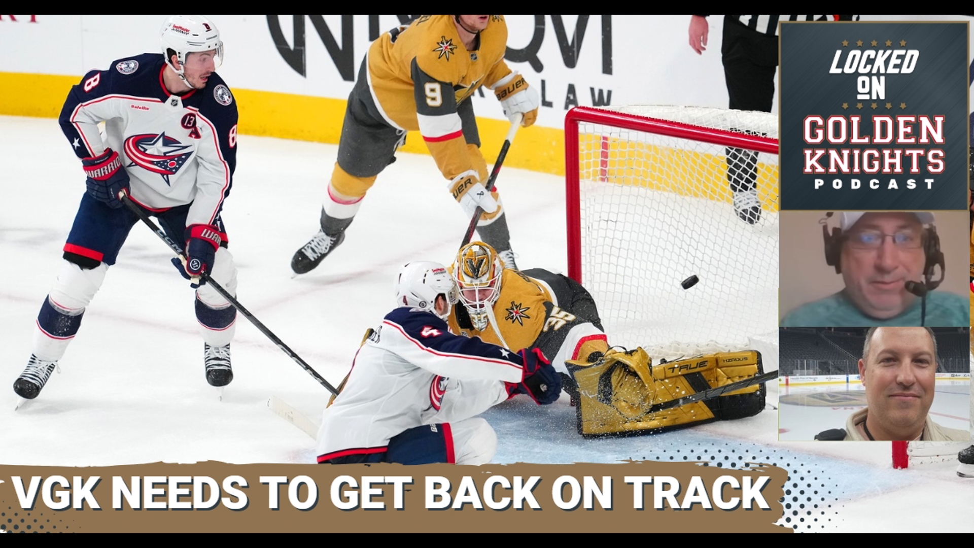 The Vegas Golden Knights are looking for their first win in the last two games vs. the Columbus Blue Jackets. Concern growing for VGK goalies