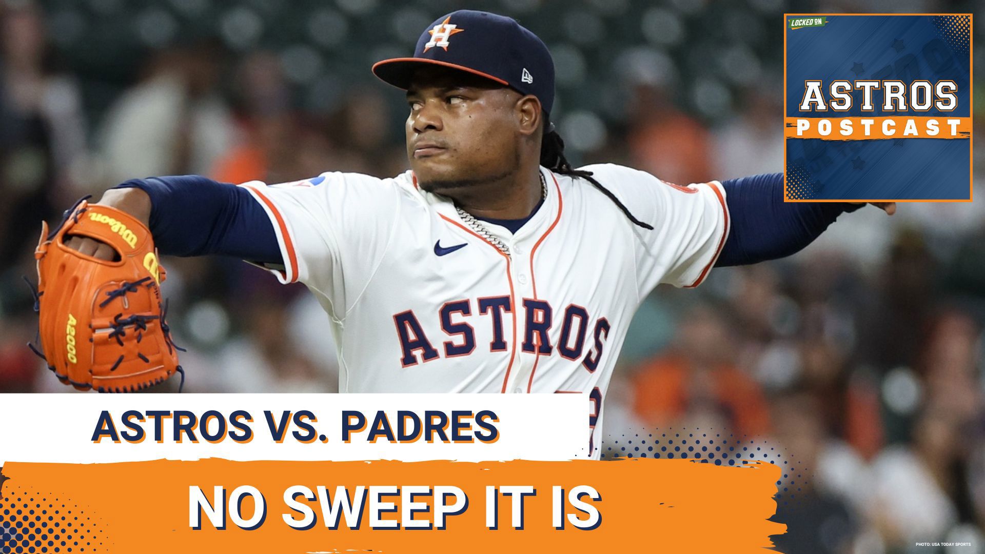 The Houston Astros were looking to finish off a sweep of the San Diego Padres on Sunday, but came up just short.