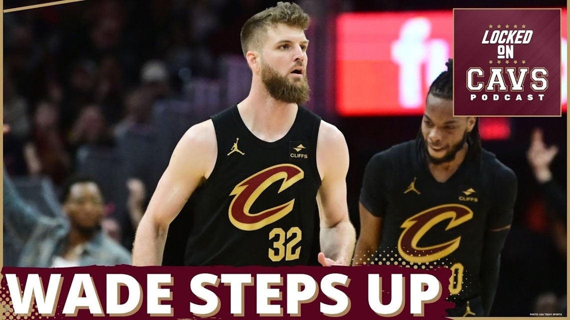 Dean Wade in action for the Cleveland Cavaliers, driving to the basket