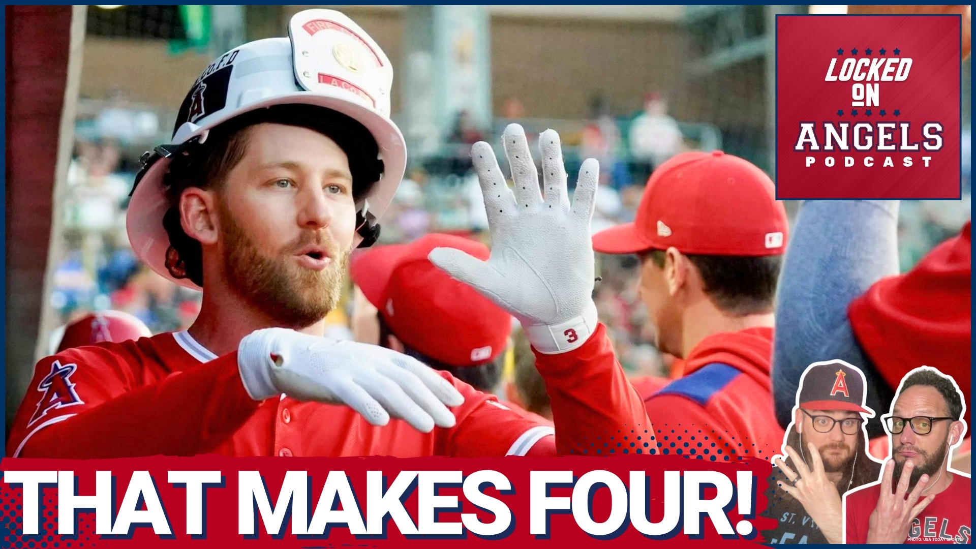 How did the Los Angeles Angels take their fourth win in a row on Monday night?