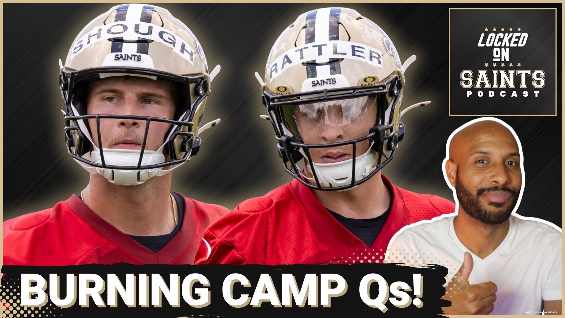 Spencer Rattler and Tyler Shough battle for the New Orleans Saints' starting quarterback job as training camp kicks off.