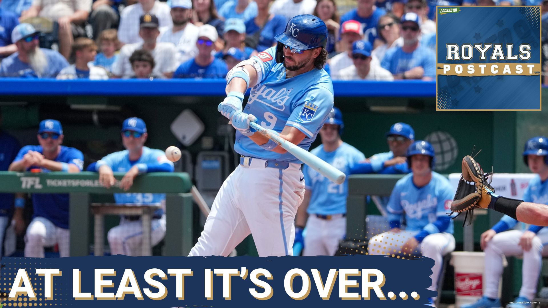 Chance Liebau reacts to the series finale as between the Kansas City Royals and Athletics.