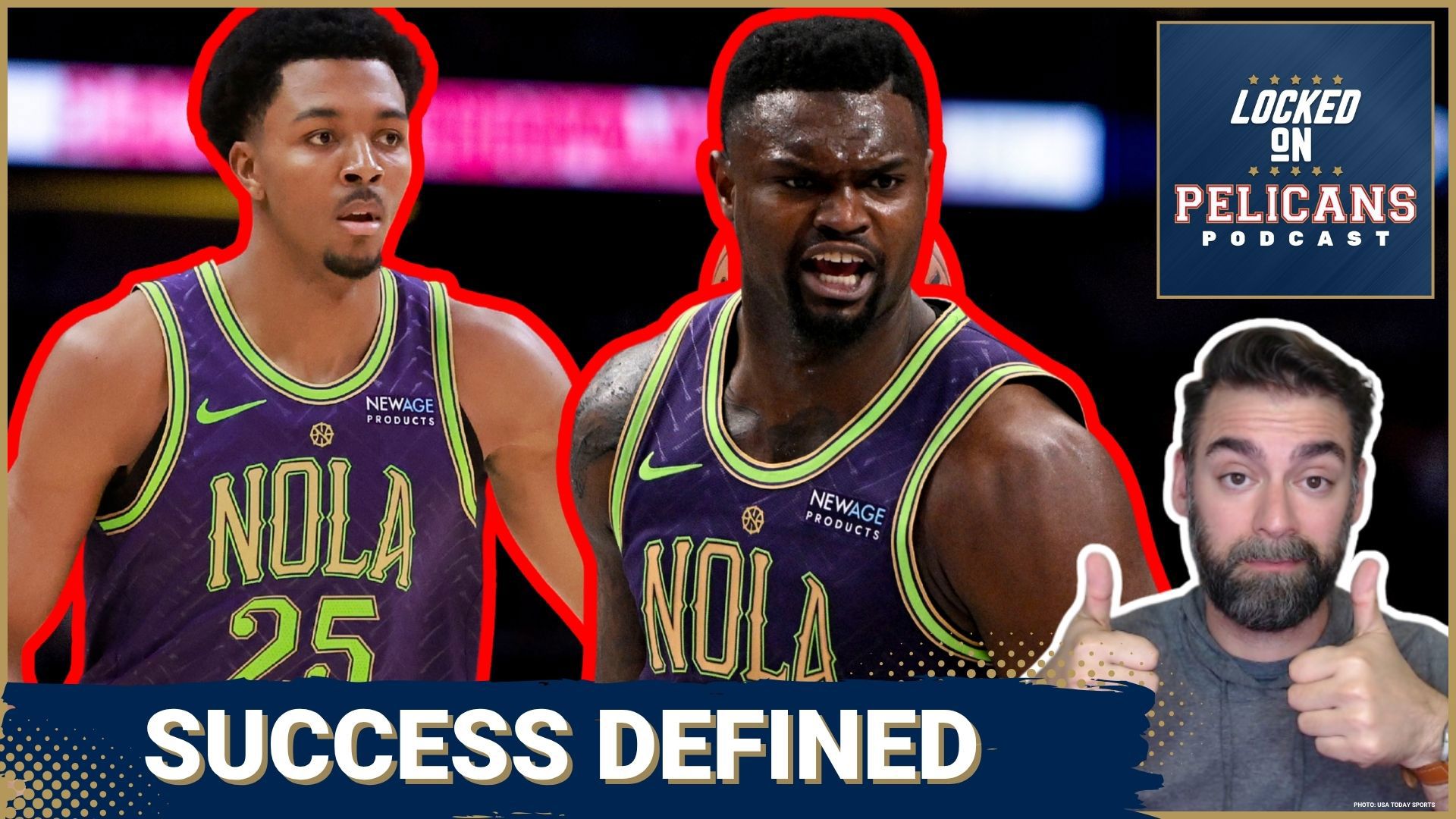 This podcast explores what success looks like for the Pelicans, focusing on key figures like Joe Dumars, Willie Green, Zion Williamson, and Trey Murphy.