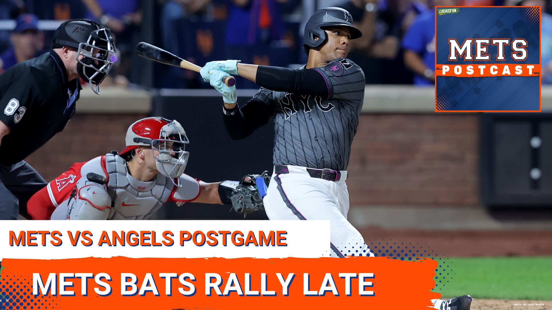 The New York Mets defeated the Los Angeles Angels in the opener of a three-game series, 7-5.