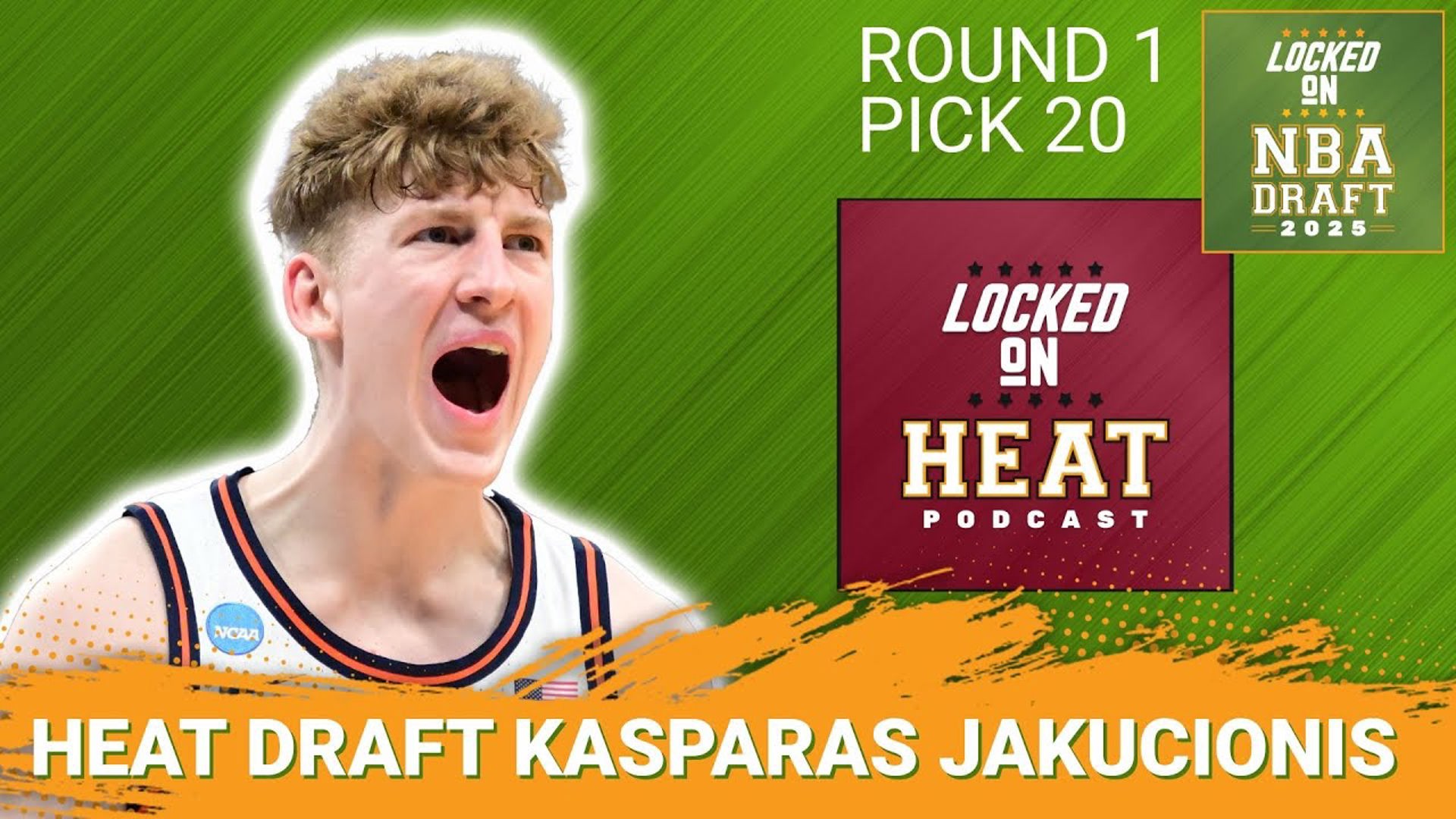 With the No. 20 Pick in the NBA Draft, the Miami Heat select Kasparas Jakucionis. Doug Branson and Locked On Heat host Wes Goldberg break down the selection.