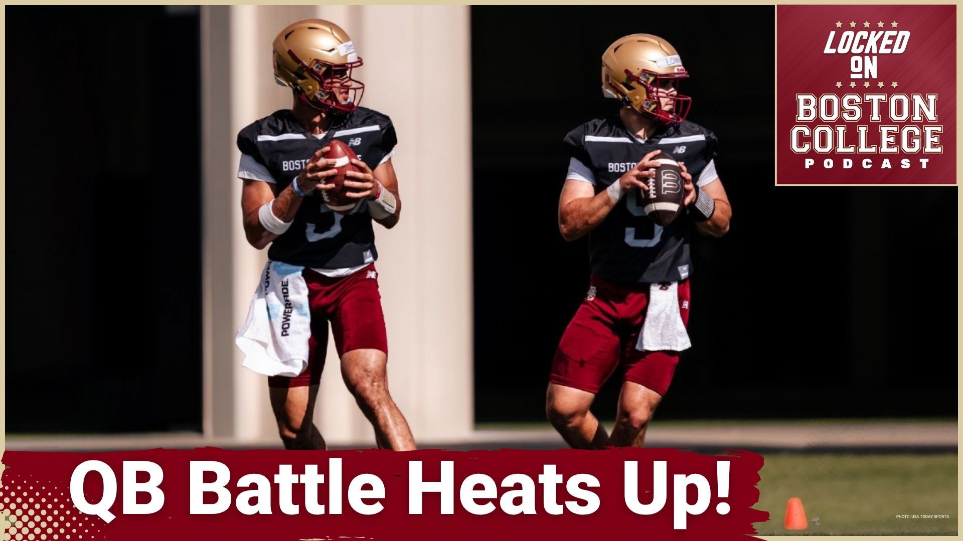 BOSTON COLLEGE EAGLES QB battle heats up as Dylan Lonergan shines in weekend scrimmage. Is the starting job his to lose?
