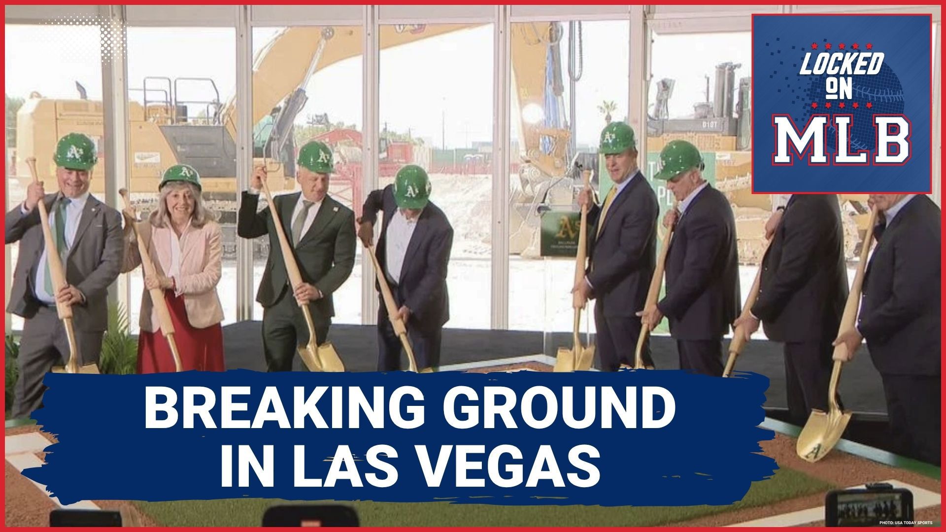 John Fisher, Rob Manfred and many others were in attendance as the A's broke ground for their new proposed stadium on the Las Vegas strip.