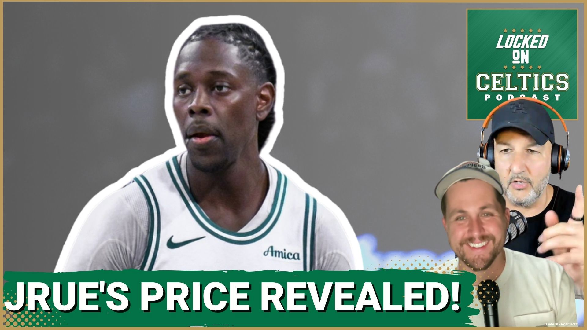 Jrue Holiday trade rumors, potential asking price, and Kristaps Porzingis contract extension options discussed. Hosts analyze team's offseason strategy & cap impact