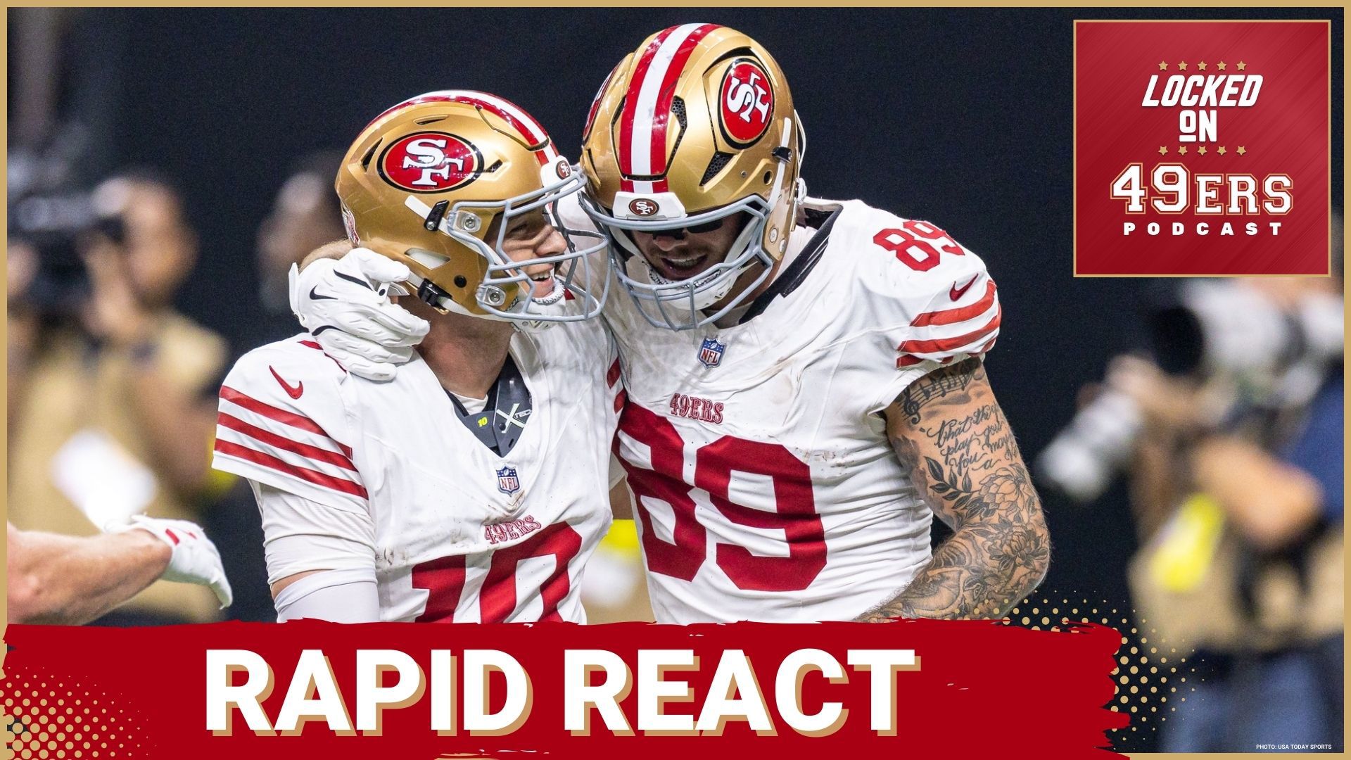 49ers QB Mac Jones steps in for injured Brock Purdy, throwing three touchdowns in a 26-21 win over the New Orleans Saints. 4th Q sacks from Nick Bosa, Bryce Huff...