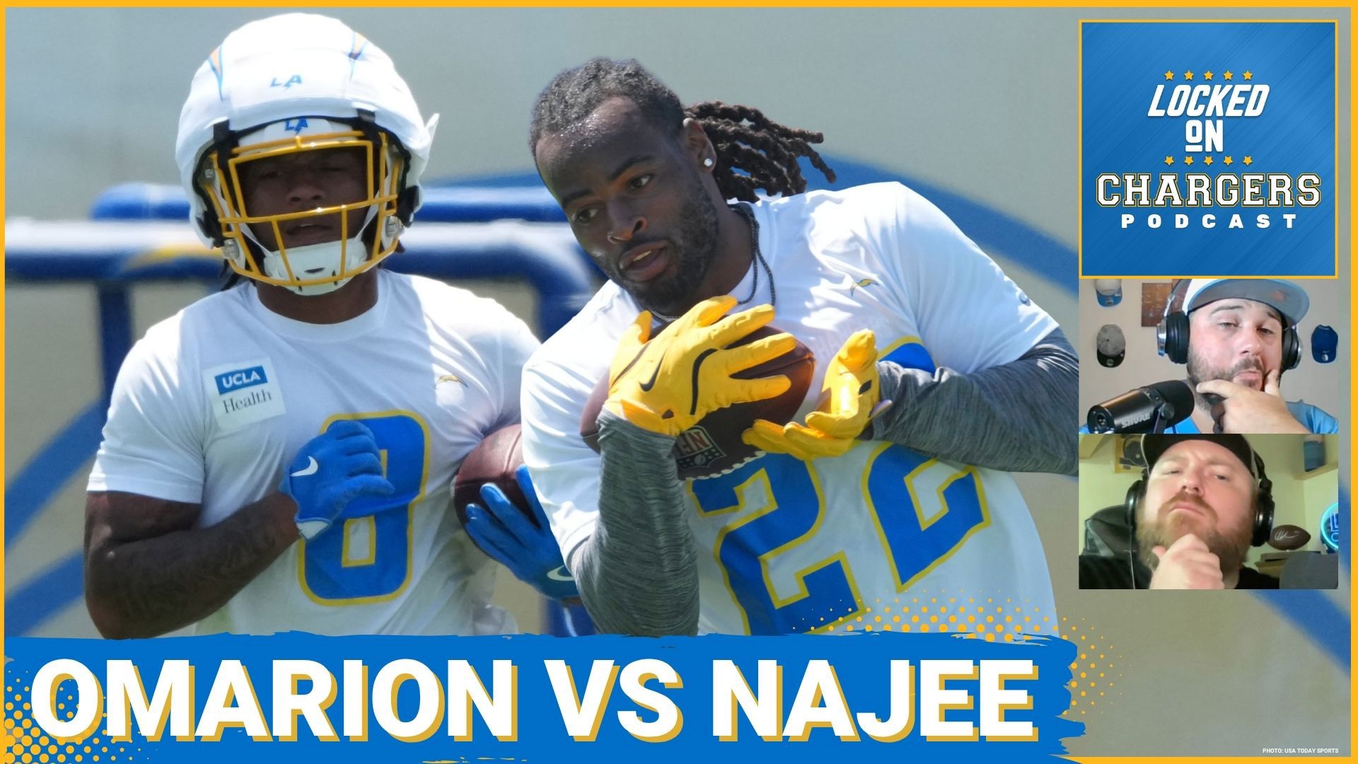 The Los Angeles Chargers' backfield gets a major overhaul with Najee Harris and rookie Omarion Hampton.
