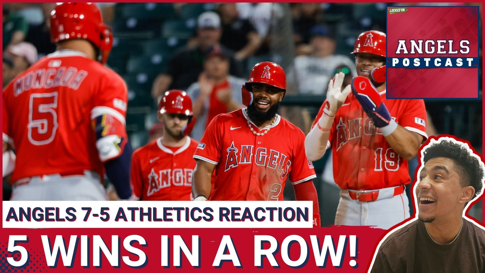 Thanks to a massive 3-run HR from Yoan Moncada and a combined 8 hits and 7 RBIs from the 1-5 hitters, the Los Angeles Angels beat the A's 7-5 on Tuesday to make it 5