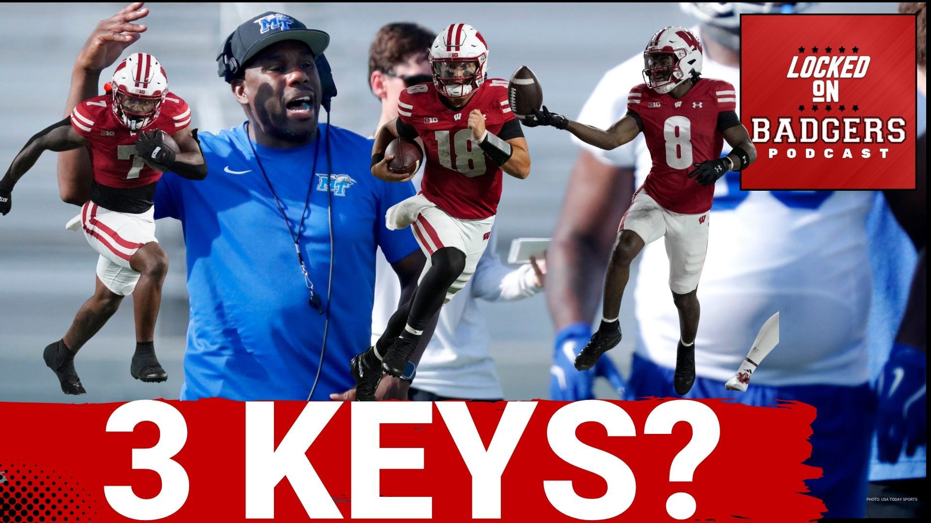 THROW THE BALL! Three KEYS for the Wisconsin Badgers this weekend as they host Middle Tennessee ST!