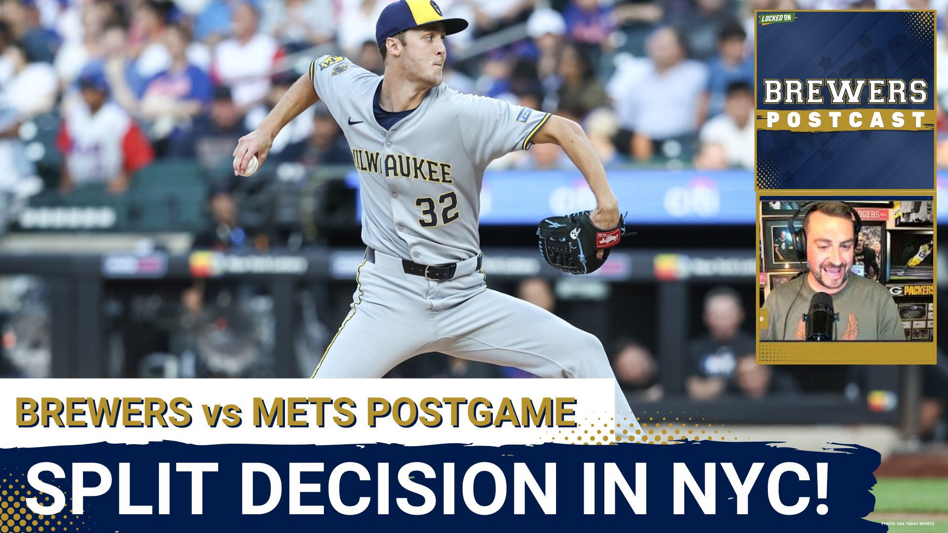 The Milwaukee Brewers split the double-header against the Mets, beating them in game one, 7-2, and losing in game two, 7 to 3.