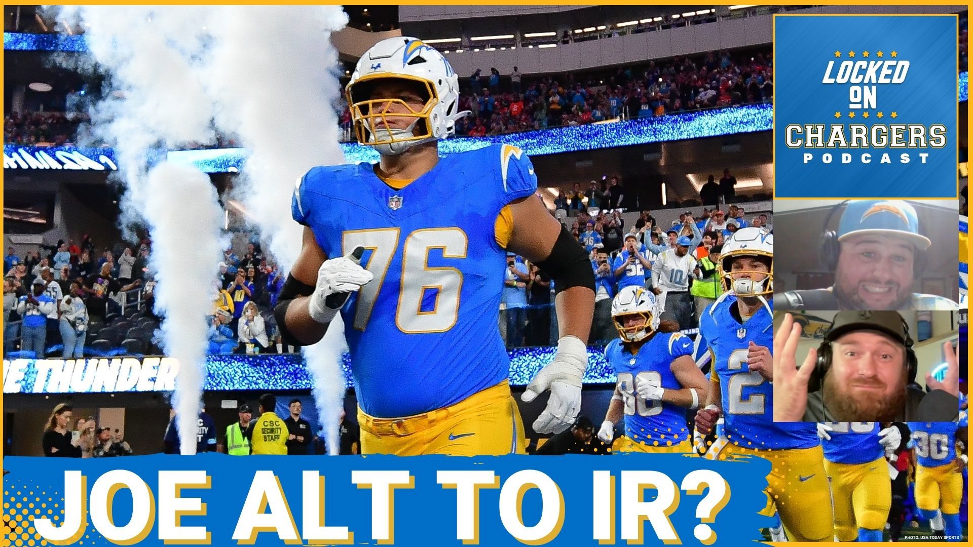Los Angeles Chargers face a potential offensive meltdown as left tackle Joe Alt suffers a high ankle sprain.