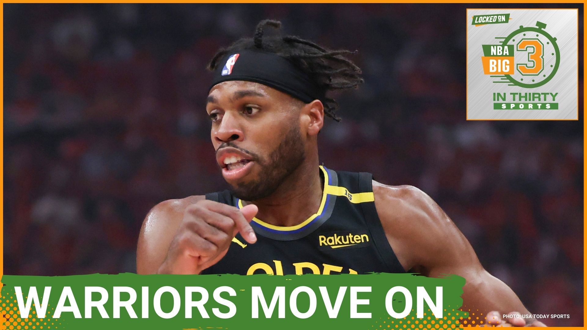 The Warriors take down the Rockets in Game 7 to move on in the playoffs and the Pacers knock off the Cavs in Game 1 in Cleveland. The Nuggets eliminate the Clippers.