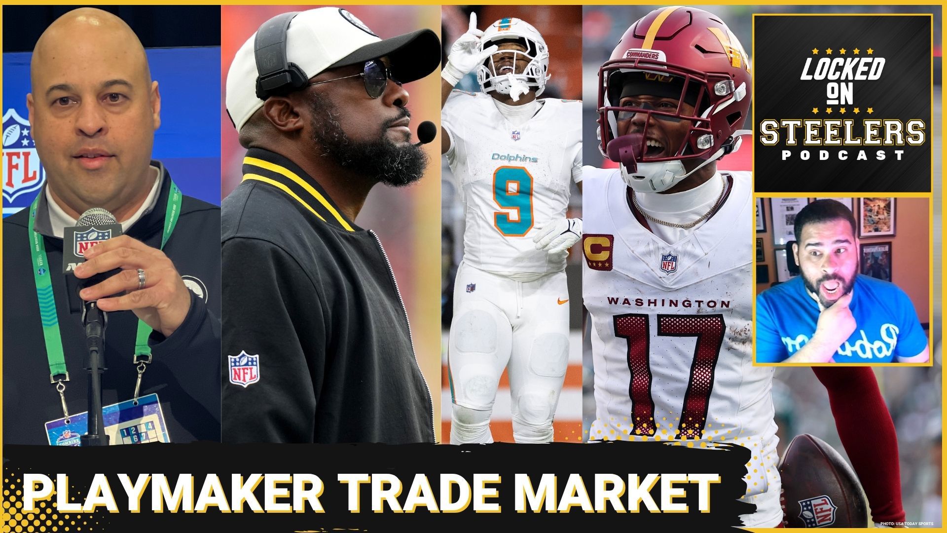The Pittsburgh Steelers are rumored to have called several NFL teams about potentially trading for an offensive weapon to add as a playmaker in the passing game.