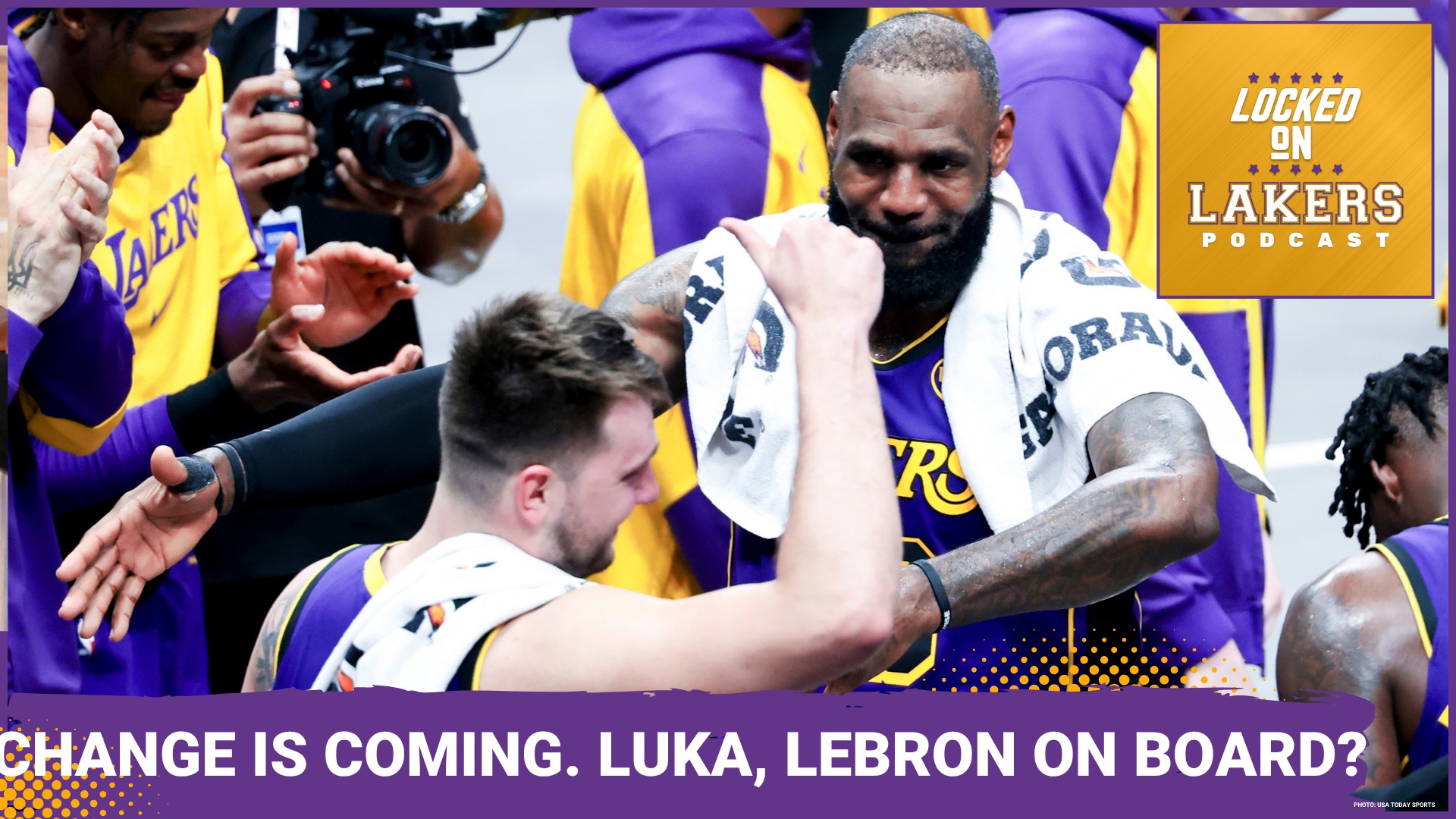 What changes will happen the most quickly to the Lakers post-sale, and are Luka Doncic and LeBron James on board?