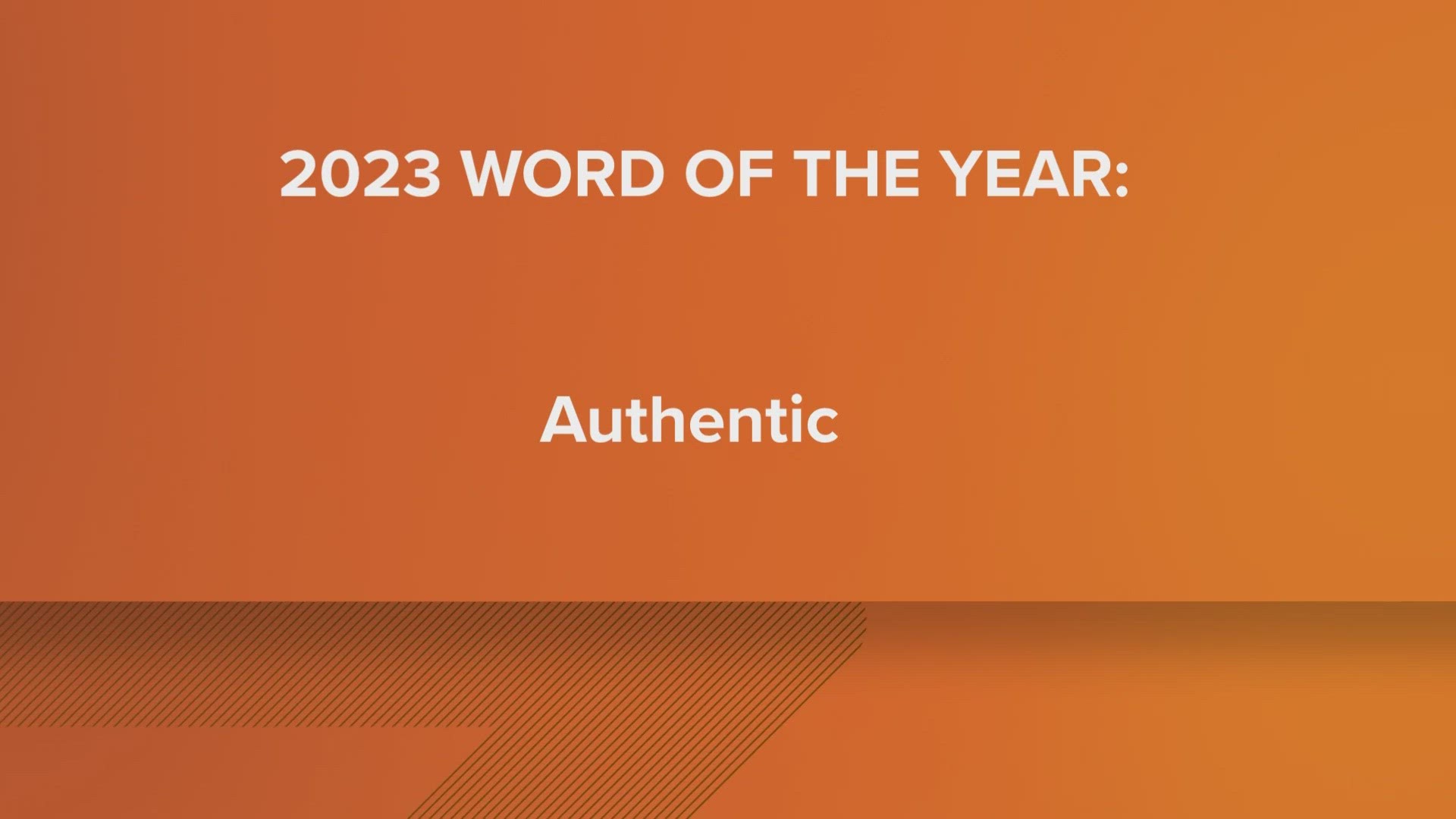 And the word is..... Authentic