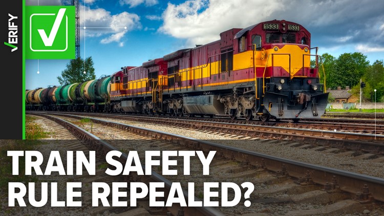 Train safety regulation repealed during Trump administration