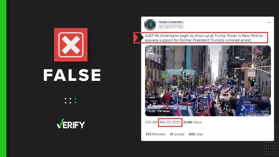 Video claiming to show NYC protest ahead of Trump’s expected arrest is from 2020