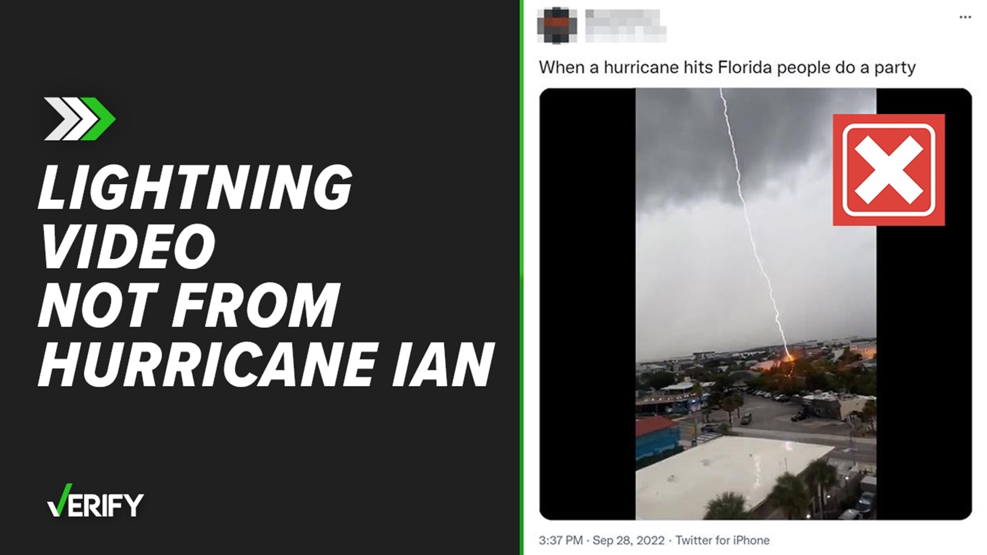 The VERIFY team fact-checks a video claiming to have come from Hurricane Ian. Here is what is true and false.