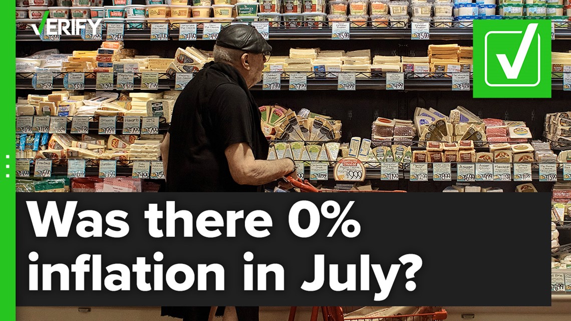 There was 0% inflation in July 2022, but inflation is still at 8.5% annually