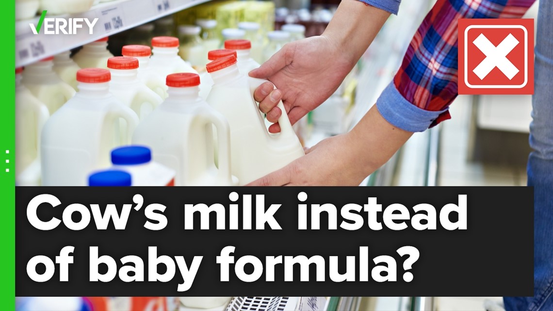 Fact-checking if parents should feed cow’s milk to babies 6 to 12 months old