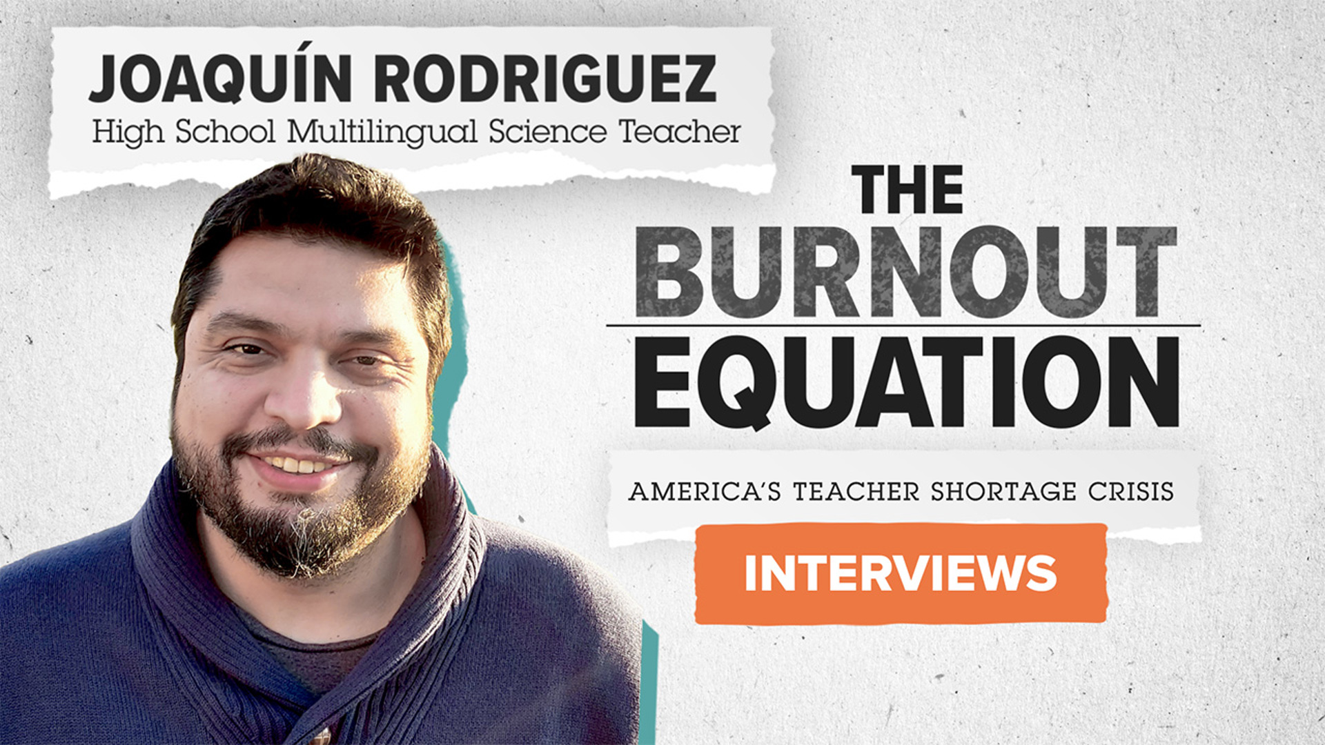 Joaquín Rodríguez, a high school multilingual and science teacher, talks with VERIFY about what it will take to fix the education system in America.