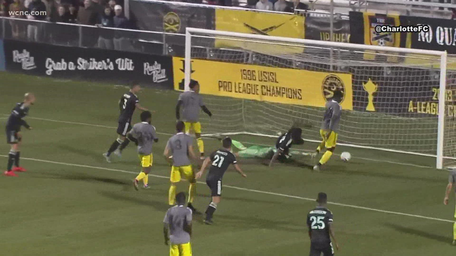 Charlotte FC showed fight in their exhibition against Columbus Crew in Charleston on Tuesday.