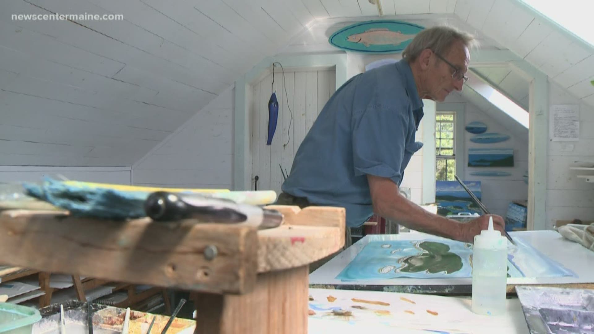 “I like to be loose, fast and furious,” says Maine artist Eric Hopkins about his life, and his work.